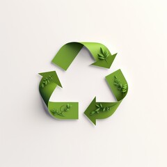 Obraz premium Recycle sign on white background