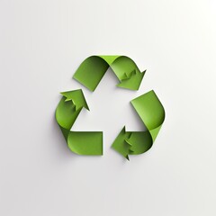 Recycle sign on white background