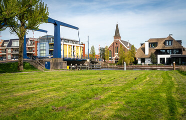 Cityscape of Alphen aan den Rijn, South Holland, The Netherlands