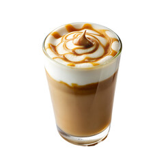 Caramel macchiato isolated on transparent background