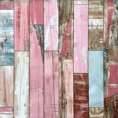 Old wooden texture background. Colorful vintage wooden tile background