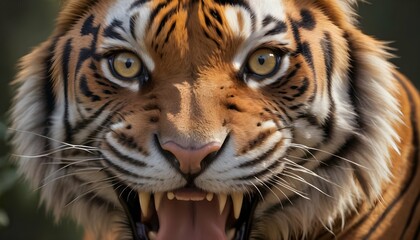 A Captivating Close Up Of A Wild Tiger With Pierc
