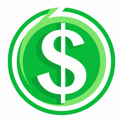 Dollar Coin: Vector Illustration of Currency