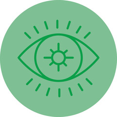 Optometry patient Green Line Circle Icon