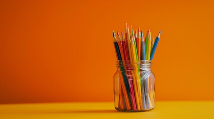 Back to school concept with colourful pencils - Powered by Adobe