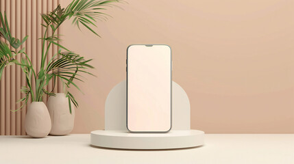 Modern Clay Mockup Smartphones: Minimalist Design for Presentation and Application Display in Vectors EPS Format