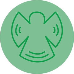 Angle Green Line Circle Icon