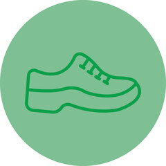 Acrobat Green Line Circle Icon