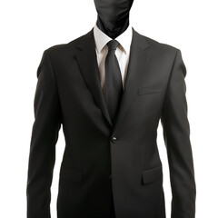 Black suit coat 3D render illustration transparent background