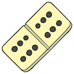domino illustration hand drawn isolated vector	
