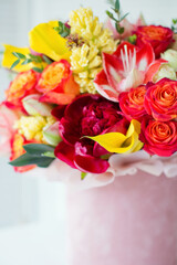 Beautiful gift box with flowers