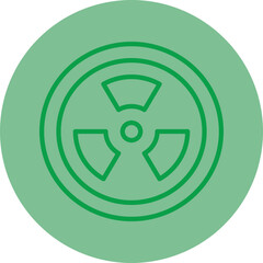 Radioactive Green Line Circle Icon