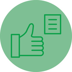 Fototapeta premium Feedback Green Line Circle Icon