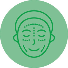 Plastic Surgery Green Line Circle Icon