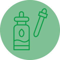 Serum Green Line Circle Icon