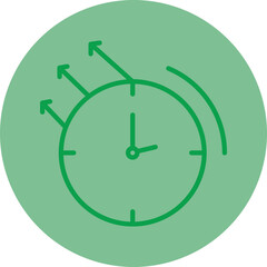 Detection of Regularities Green Line Circle Icon