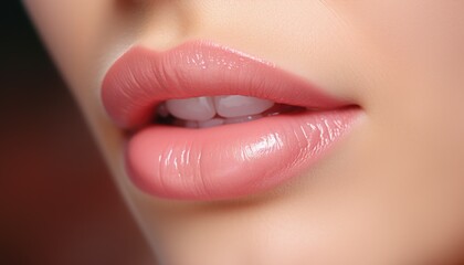 Close up of womans lips
