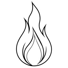 vector illustration of a fire