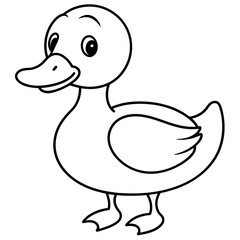 vector illustration of a duck