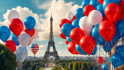 Balloons Eiffel Tower Paris