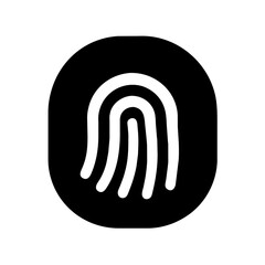 Fingerprint icon vector graphics element silhouette UI UX symbol sing illustration on a Transparent Background