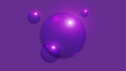 Vitamin and structure on purple background. Pill vitamins complex and bubble collagen serum chemical formula. Beauty treatment nutrition skin care design. Medical and scientific concepts. 3D vector.