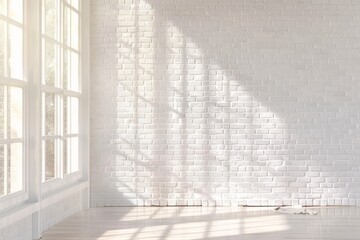 Cozy Pastel Brick Wall with Natural Lighting Generative AI