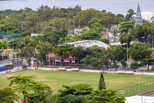 view of the headquarters of the Flamengo regatta club in Rio de Janeiro, Brazil