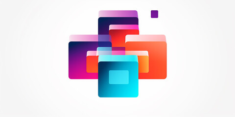 Abstract logo
 squares for company design
 - obrazy, fototapety, plakaty