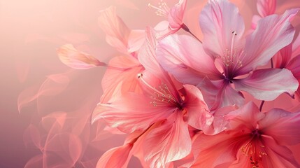 Fototapeta na wymiar Romantic silhouette of couple kissing in whimsical pink floral scene
