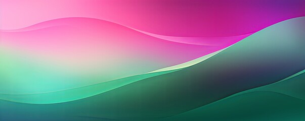 Abstract magenta and green gradient background with blur effect, northern lights