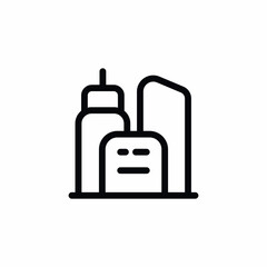 city urban skyline buildings icon