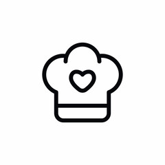 favorite cook hat heart icon