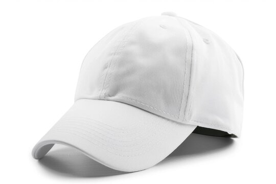 Blank White Baseball Cap: Isolated Sport Hat Accessory Object for Casual Attire - Product Photo