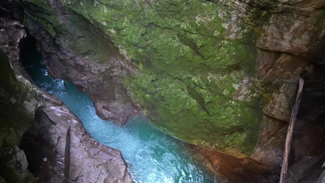 Bridge over a canyon of the Orrido di Bellano