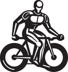 TechTraverse Bicycle Riding Symbol AlloyRider Robot on Bike Icon