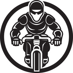 RoboPedal Vector Logo Design MechWheel Robot Biking Icon