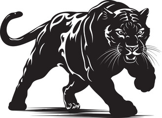 Dynamic Dash Running Panther Icon Panther Pride Vector Emblematic Design