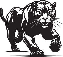 Dynamic Dash Running Panther Logo Panther Dash Vector Logo Icon
