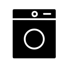 Washing Machine icon vector graphics element silhouette technology sign symbol illustration on a Transparent Background