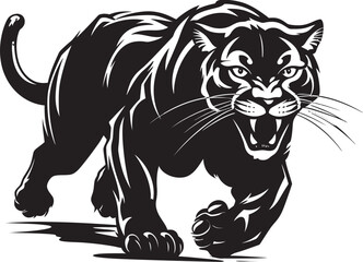 Velocity Vigilante Vector Logo Emblem Agile Attacker Running Panther Symbol