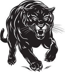 Prowess Panther Vector Iconic Symbol Swift Stalker Running Panther Icon