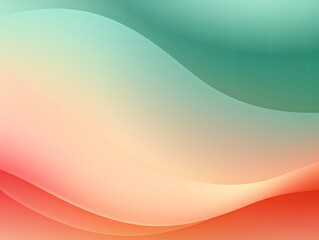 Abstract peach and green gradient background with blur effect, northern lights