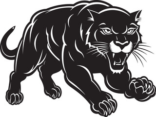 Panther Power Running Panther Icon Agile Avenger Vector Iconic Symbol