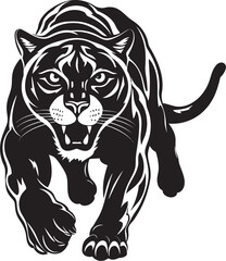 Swift Stalker Panther Running Icon Agile Predator Vector Logo Emblem