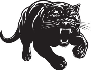 Prowess Panther Running Panther Icon Panther Pursuit Vector Logo Emblem