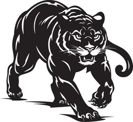 Panther Pulse Vector Emblematic Symbol Rapid Rampage Running Panther Icon