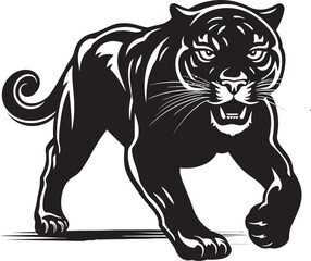 Rapid Rampage Running Panther Icon Sprinting Shadow Vector Logo Design