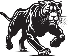 Velocity Vigilante Vector Emblematic Symbol Swift Stalker Running Panther Icon