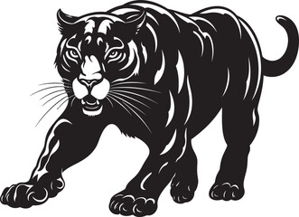 Rapid Runner Vector Icon Design Stealth Sprint Running Panther Logo